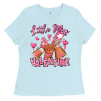 Baby Blue little miss valentine afro kid sneakers Ladies Tee - RanaPortraitStore