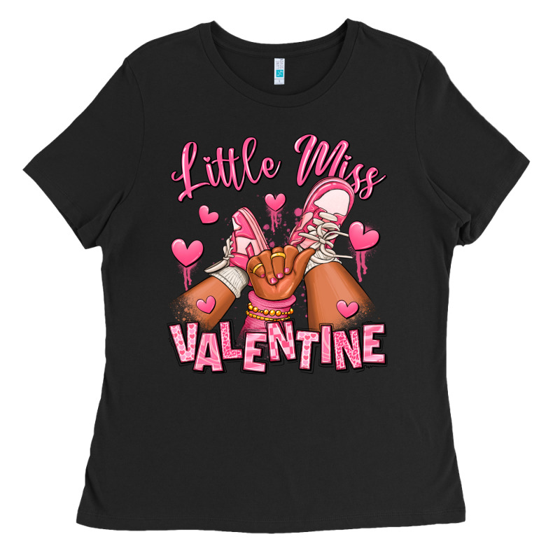 Little Miss Valentine Afro Kid Sneakers Ladies Tee by RanaPortraitStore | Teevron