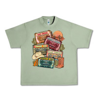 Oil Green country cassette tapes Urban Heavy Tee - MaliasSmallBusiness
