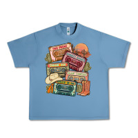 Pebble Blue country cassette tapes Urban Heavy Tee - MaliasSmallBusiness