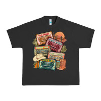 Pigment Black country cassette tapes Urban Heavy Tee - MaliasSmallBusiness