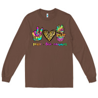 Chestnut peace love summer Long Sleeve Tee - JahusDesignShop