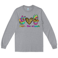 Heather Grey peace love summer Long Sleeve Tee - JahusDesignShop