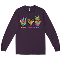 Plum peace love summer Long Sleeve Tee - JahusDesignShop