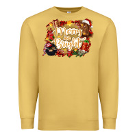 Antique Gold merry and bright Premium Sweatshirt - CowGirlArtShop