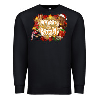 Black merry and bright Premium Sweatshirt - CowGirlArtShop
