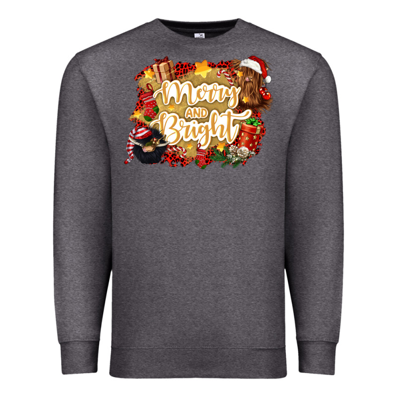 Merry And Bright Premium Sweatshirt by CowGirlArtShop | Teevron