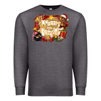 Charcoal Heather merry and bright Premium Sweatshirt - CowGirlArtShop