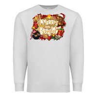 Dove Grey merry and bright Premium Sweatshirt - CowGirlArtShop