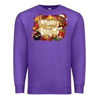 Purple merry and bright Premium Sweatshirt - CowGirlArtShop