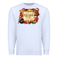 White merry and bright Premium Sweatshirt - CowGirlArtShop