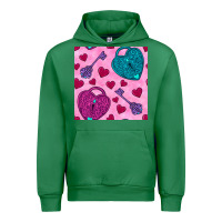 Emerald valentines day lock and key seamless pattern Urban Hoodie - BundleAndBundleShop