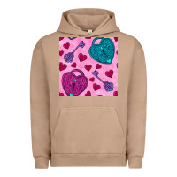 Pigment Burro valentines day lock and key seamless pattern Urban Hoodie - BundleAndBundleShop