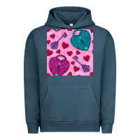 Pigment Midnight Navy valentines day lock and key seamless pattern Urban Hoodie - BundleAndBundleShop