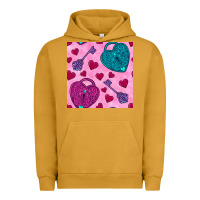 Pigment Peanut Butter valentines day lock and key seamless pattern Urban Hoodie - BundleAndBundleShop