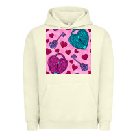 Pigment Pistachio valentines day lock and key seamless pattern Urban Hoodie - BundleAndBundleShop