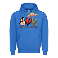 True Royal Peace love summer Zipper Hoodie - NancyCooperArtShop