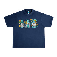 Navy sunflower gnomes Urban Heavy Tee - MaliasSmallBusiness