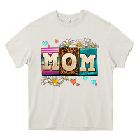 Cream daisy mom Heavy Core Tee - AdoDesignShop
