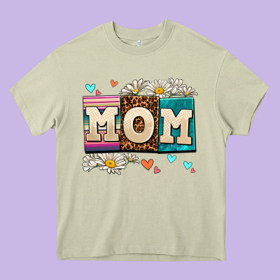 Daisy Mom Heavy Core Tee Designed By Adodesignshop