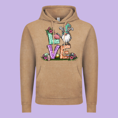 Easter Gnome Easter Bunny Gnome Vintage Hoodie Designed By Jasminsmagicworld