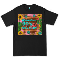 Black raised 90's country guitar cactus sunflower's Premium Tee - Artiststas