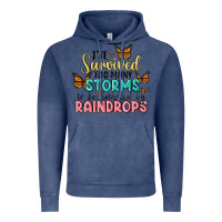Vintage Denim i have survived too many storms to be bothered by raindrops malia Vintage Hoodie - MaliasSmallBusiness