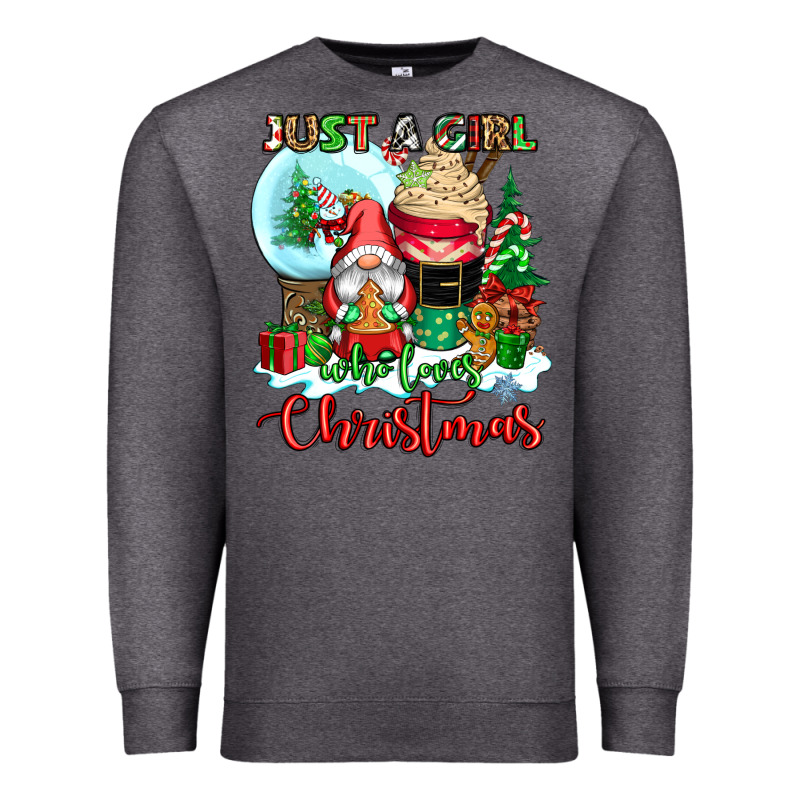 Just A Girl Who Loves Christmas Premium Sweatshirt by CowGirlArtShop | Teevron