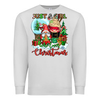 Dove Grey just a girl who loves christmas Premium Sweatshirt - CowGirlArtShop