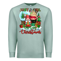 Seafoam just a girl who loves christmas Premium Sweatshirt - CowGirlArtShop