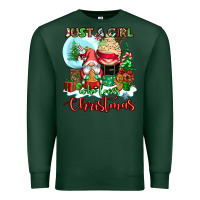 Sports Green just a girl who loves christmas Premium Sweatshirt - CowGirlArtShop