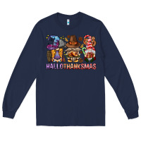 Navy hallothanksmas gnomies bbs Long Sleeve Tee - BundleAndBundleShop