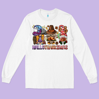 Hallothanksmas Gnomies Bbs Long Sleeve Tee Designed By Bundleandbundleshop