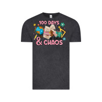 Vintage Black 100 days of coffe and chaos Vintage Tee - MaliasSmallBusiness