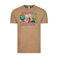 Vintage Coffee 100 days of coffe and chaos Vintage Tee - MaliasSmallBusiness