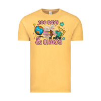 Vintage Mustard 100 days of coffe and chaos Vintage Tee - MaliasSmallBusiness