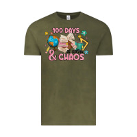 Vintage Olive 100 days of coffe and chaos Vintage Tee - MaliasSmallBusiness