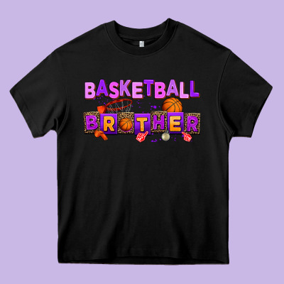 Basketball Brother Heavy Core Tee Designed By Adodesignshop