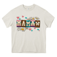 Cream daisy mamaw Heavy Core Tee - AdoDesignShop