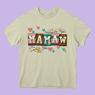 Daisy Mamaw Heavy Core Tee Designed By Adodesignshop