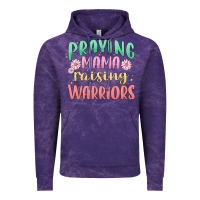 Cloud Purple prying mama raising warriors malia Vintage Hoodie - MaliasSmallBusiness