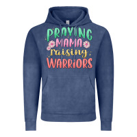 Vintage Denim prying mama raising warriors malia Vintage Hoodie - MaliasSmallBusiness