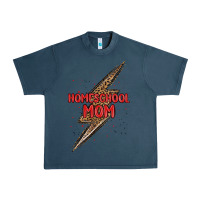 Midnight Navy homeschool mom lightning bolt Urban Heavy Tee - MaliasSmallBusiness