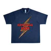 Navy homeschool mom lightning bolt Urban Heavy Tee - MaliasSmallBusiness
