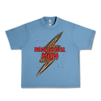 Pebble Blue homeschool mom lightning bolt Urban Heavy Tee - MaliasSmallBusiness