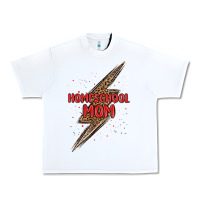 White homeschool mom lightning bolt Urban Heavy Tee - MaliasSmallBusiness