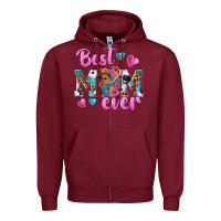 Burgundy Best Mom Ever Afro Woman Zipper Hoodie - texasbilliewilder