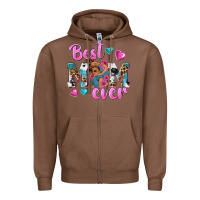 Chestnut Best Mom Ever Afro Woman Zipper Hoodie - texasbilliewilder