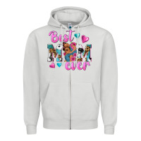 Dove Grey Best Mom Ever Afro Woman Zipper Hoodie - texasbilliewilder