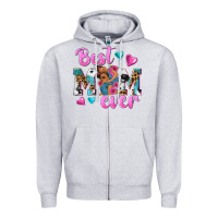 Heather Grey Best Mom Ever Afro Woman Zipper Hoodie - texasbilliewilder